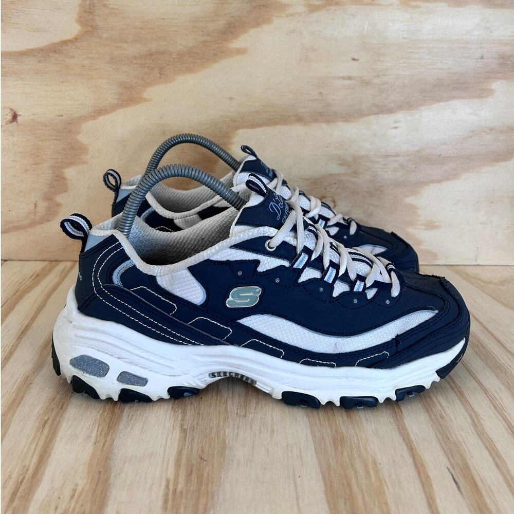 Skechers - D'Lite Comfort - Trainer Shoes - Blue - Women's - 10 - SN11930EW